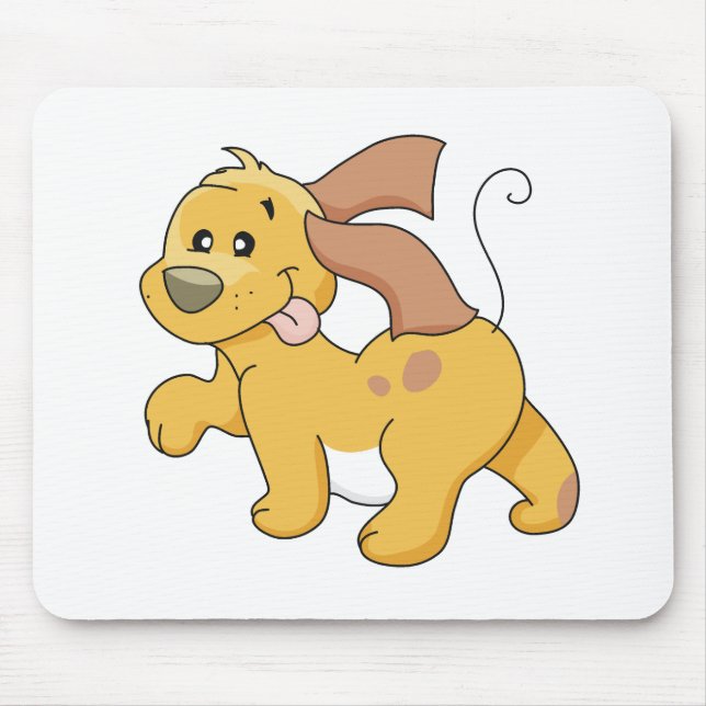 Mousepad Camiseta e presentes felizes do cão de Brown (Frente)