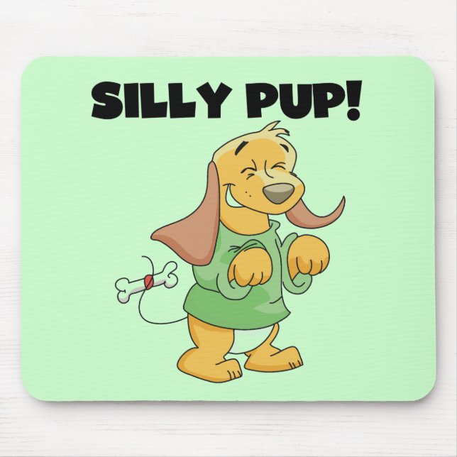 Mousepad Camiseta e presentes parvos do filhote de cachorro (Frente)