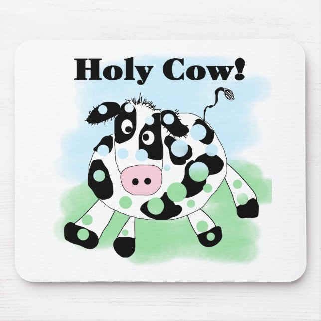 Mousepad Camiseta e presentes santamente da vaca (Frente)
