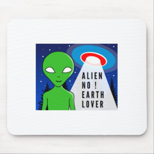 Mousepad Camiseta engraçada de alienígena sem amante da Ter