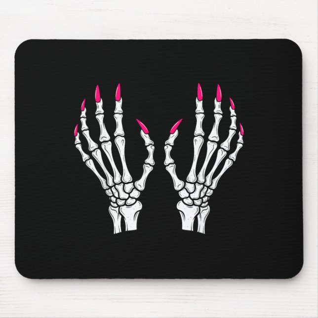 Mousepad Camiseta engraçada de Halloween de esqueleto assus (Frente)