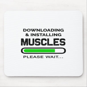 Mousepad Camiseta engraçada de treino de ginásio baixando e
