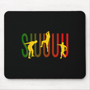 Mousepad Camiseta engraçada para fãs de futebol Siuuuu