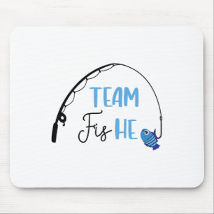 Mousepad Camiseta Equipe Peixe Ele Festa de Revelação de Gê