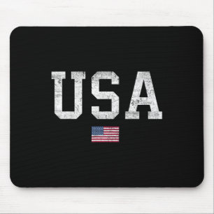 Mousepad Camiseta EUA Mulheres Homens Crianças Bandeira Ame