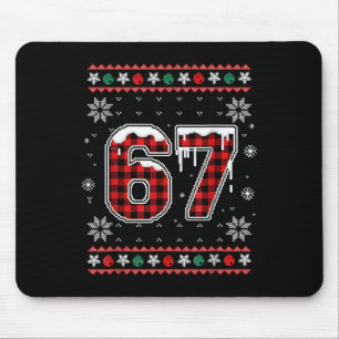 Mousepad Camiseta Feia de Natal Meme Funny 67 Six Seven Squ