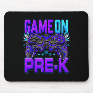 Mousepad Camiseta Game On Pré-k Volta às Aulas Nível Pré-k 