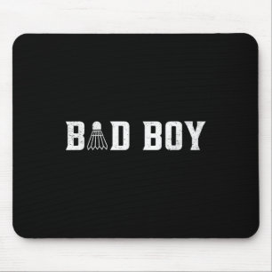 Mousepad Camiseta Gráfica de Badminton para Menino Malvado