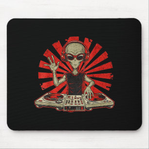 Mousepad Camiseta Gráfica de DJ Engraçado Amante de Música