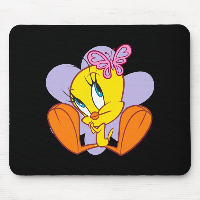 Mousepad Camiseta Infantil Tweety E Borboleta  (Frente)