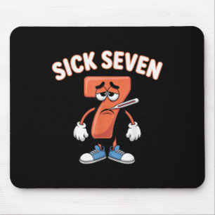 Mousepad Camiseta Meme Seven Doente Seis Sete Brincadeira D