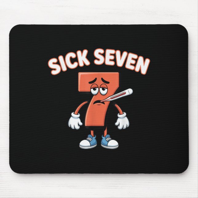 Mousepad Camiseta Meme Seven Doente Seis Sete Brincadeira D (Frente)