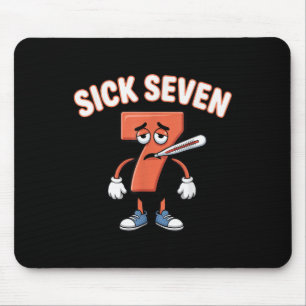 Mousepad Camiseta Meme Seven Doente Seis Sete Wordplay Dive