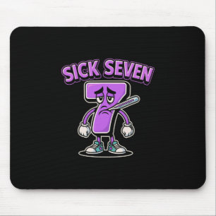 Mousepad Camiseta Meme Sick Seven Seis Sete Diversão Trocad