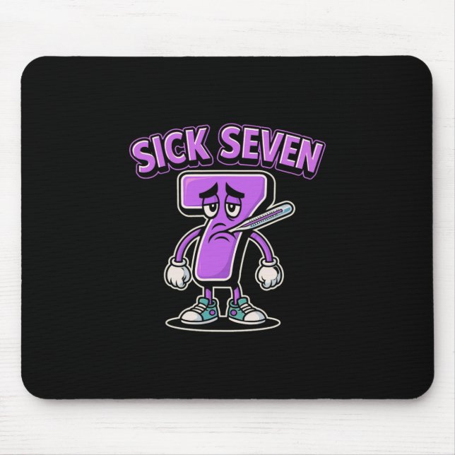 Mousepad Camiseta Meme Sick Seven Seis Sete Diversão Trocad (Frente)