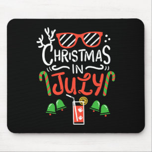 Mousepad Camiseta Natal Em Julho Férias De Verão Na Praia