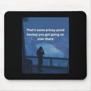 Mousepad Camiseta Pricey Pond Hockey de pista de gelo ao ar