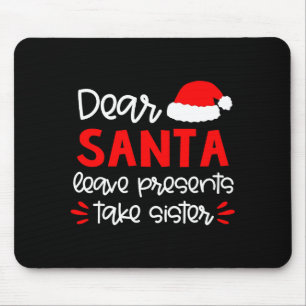 Mousepad Camiseta Querido Papai Noel Irmãos Família Corresp