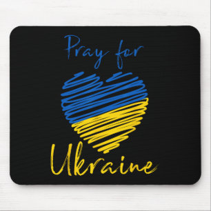 Mousepad Camiseta Reze pela Ucrânia Fique ao Lado da Ucrâni