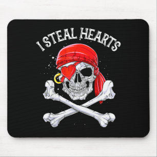 Mousepad Camiseta Roubo Corações Dia dos Namorados Pirata C