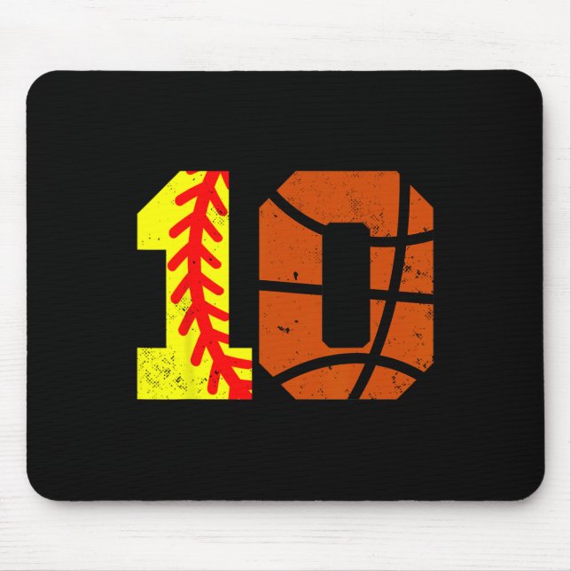 Mousepad Camiseta Softll Sketll Número 10 Piada Aniversário (Frente)