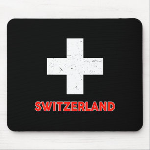 Mousepad Camiseta Suíça para crianças pequenas Bandeira da