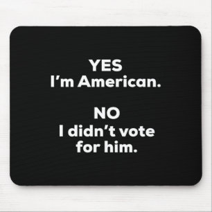 Mousepad Camisetas Anti-Trump Engraçadas Uni-adultos Black 