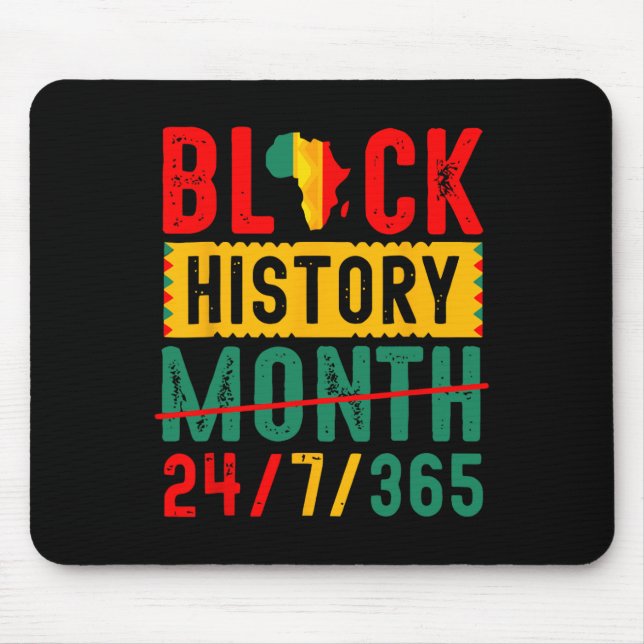 Mousepad Camisetas da História Negra Camisa do Mês da Histó (Frente)