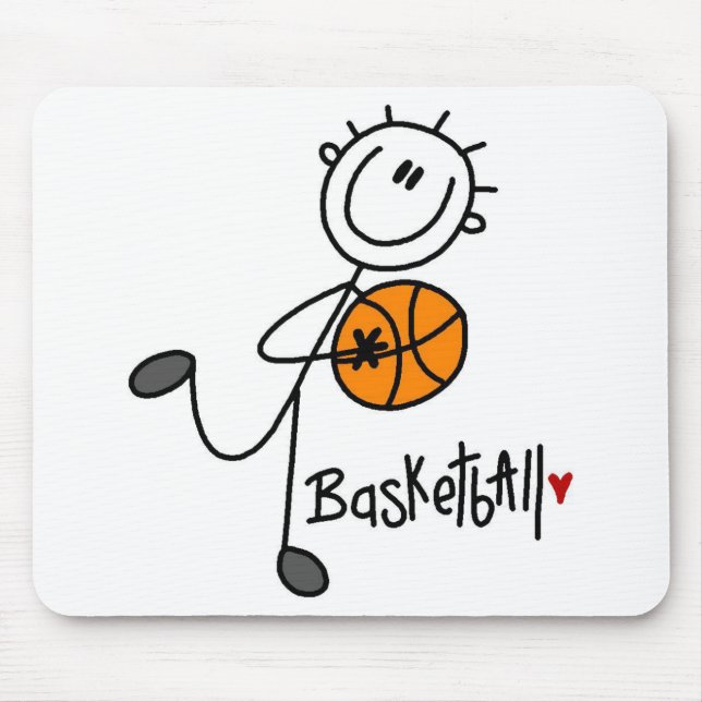 Mousepad Camisetas e Presentes Básicos de Basquete com Bone (Frente)