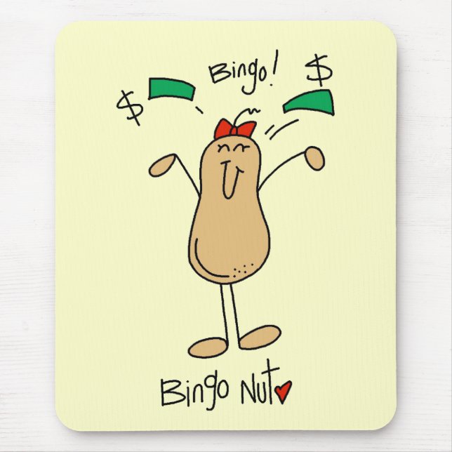 Mousepad Camisetas e Presentes Bingo Nut (Frente)