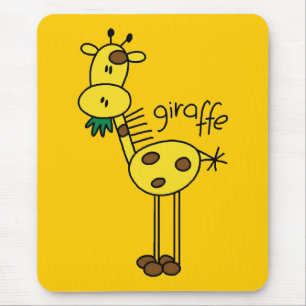 Mousepad Camisetas e Presentes de Girafa em Figuras Simples