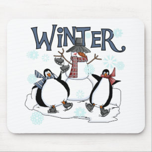 Mousepad Camisetas e presentes de Natal em Pinguim