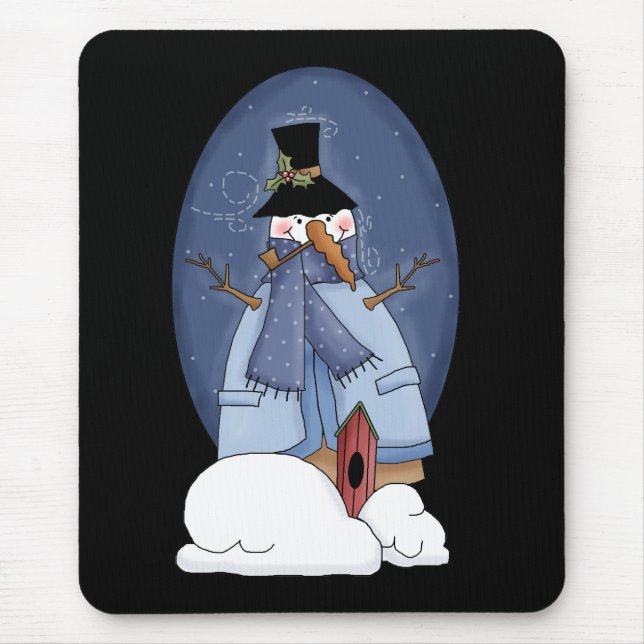 Mousepad Camisetas e presentes de neve (Frente)