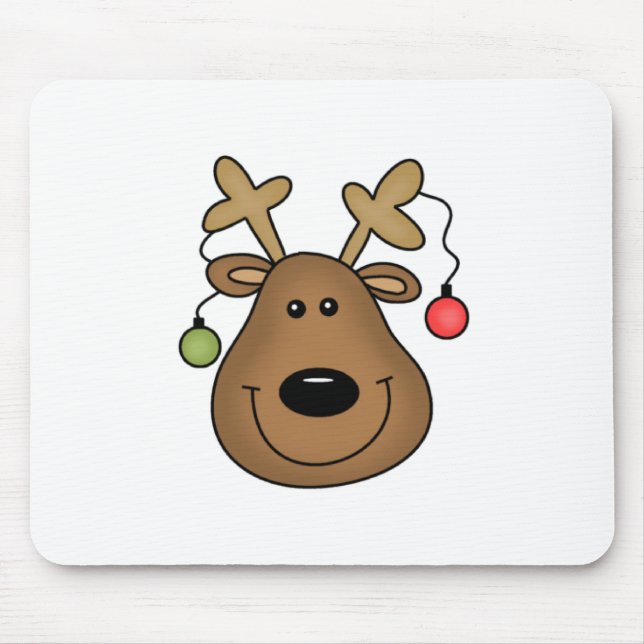 Mousepad Camisetas e presentes de Reindeer de Férias (Frente)