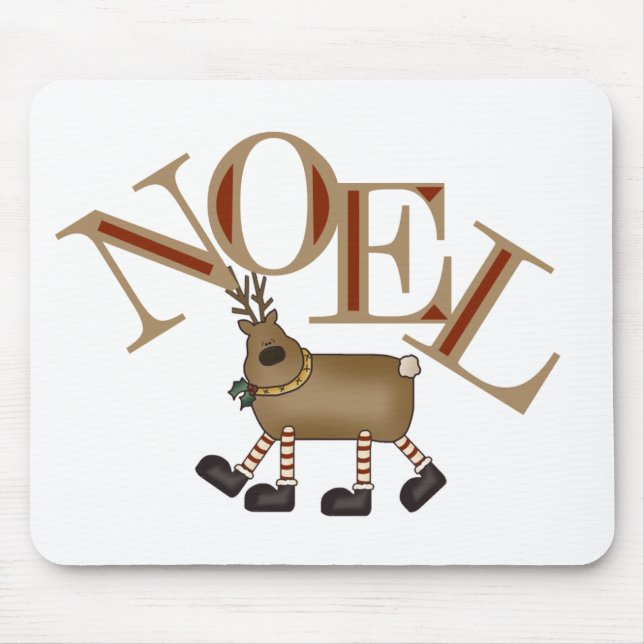 Mousepad CAMISETAS e presentes de Reindeer NOEL (Frente)
