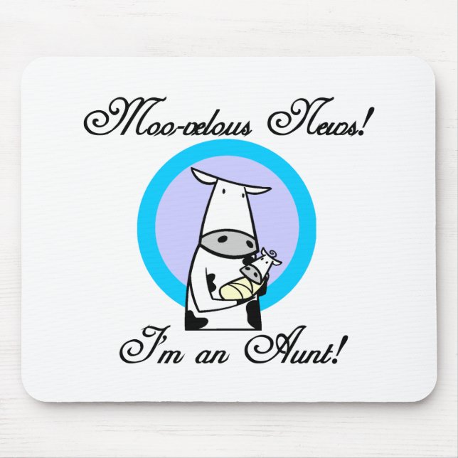 Mousepad Camisetas e presentes de tia nova e veloz (Frente)