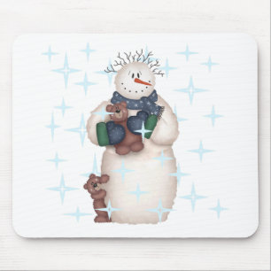 Mousepad Camisetas e presentes de ursos de neve