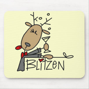 Mousepad Camisetas e Presentes do Reindeer Blitzen