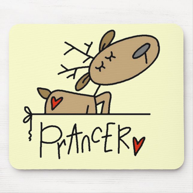 Mousepad Camisetas e Presentes do Rena Prancer (Frente)