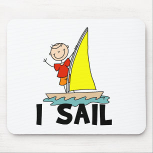 Mousepad Camisetas e presentes do Stick Figure I Sail