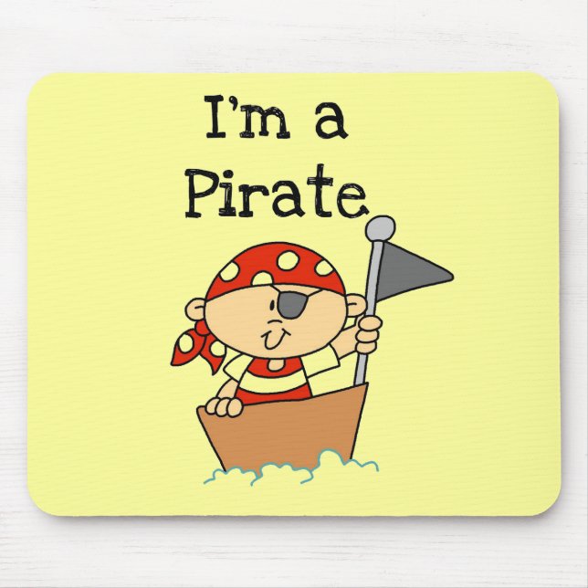 Mousepad Camisetas e Presentes Eu sou um Pirata (Frente)