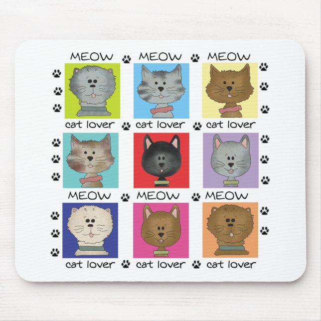 Mousepad Camisetas e presentes para gatos-do-mato (Frente)