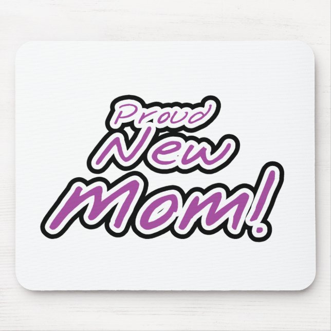 Mousepad Camisetas e presentes roxos da nova mãe orgulhosos (Frente)