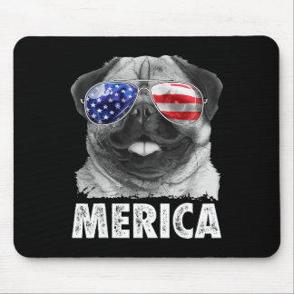 Mousepad Camisetas Pug 4 De Julho Merica Homens Mulheres EU