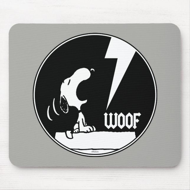 Mousepad Camisetas Rock | Snoopy Howling (Frente)