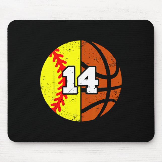 Mousepad Camisola Softll Sketll Número 14 Engraçada Anivers (Frente)
