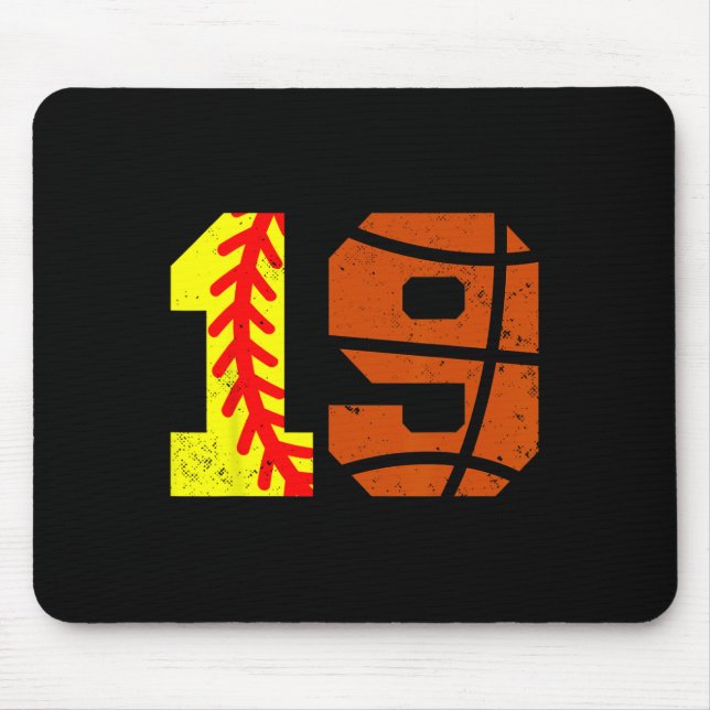 Mousepad Camisola Softll Sketll Número 19 Divertida Anivers (Frente)