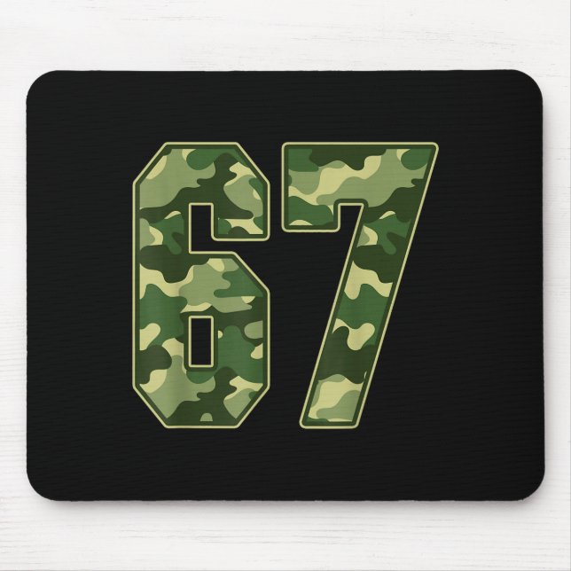 Mousepad Camo #67 Jersey Number 67 Uniform Fan Favorite Pla (Frente)