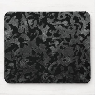 Mousepad Camo moderno - Cinzas pretas e escuras - camuflage
