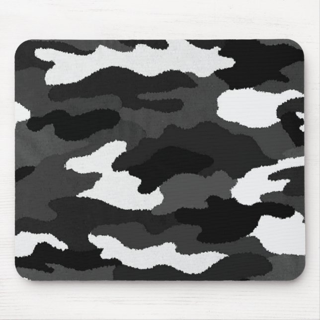 Mousepad Camo preto & branco (Frente)
